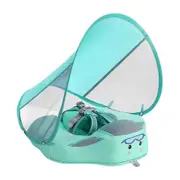 Premium Smart Swim Trainers With Sun Canopy No Inflation Leakproof Baby Swim Rings Green