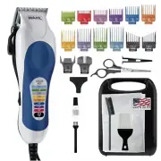 Wahl Clipper USA Color Pro Complete Haircutting Kit with Easy Coded Guide Combs