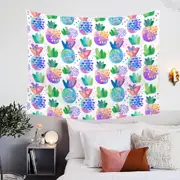 Multi Colored Pineapples Pattern Tapestry