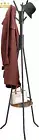 Simplehouseware Coat Rack Stand with 9 Hooks and Shelf, Black