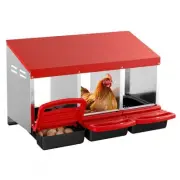 3 Compartment Metal Chicken Nest Box Inclined Nesting Boxes for Egg Laying