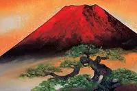 在飛比找Yahoo!奇摩拍賣優惠-日本正版拼圖 赤富士山 黎明 1000片絕版拼圖，11-31