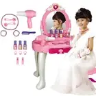 Kids Girls Vanity Set Make Up Pretend Play Accessories Table Chair Stool Mirror