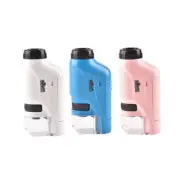 Children's Microscope Portable Pocket Microscope 60-120x Mini LED Illumination