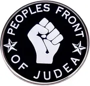 [Pinstant] People's Peoples Front of Judea Stand With Israel Support Jews Pro Jewish Star of David Israeli Flag British TV Show Movie Life Comedy 1.2" Enamel Pin Badge, 1.2 Inches, Enamel, enamel