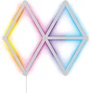 Nanoleaf Lines 60 Degrees Starter Kit, 9 Smart Light Bars LED RGBW - Backlit Modular Wi-Fi Colour Changing Wall Lights, Music & Screen Sync, Works with Alexa Google Assistant Apple Homekit, Room Decor