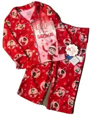 ELF ON THE SHELF Girls 4 Holiday Christmas PAJAMAS Set Shirt Pants Pjs