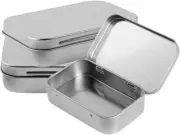 Restaurantware RW Base 4.5 Ounce Rectangular Tin Containers 10 Durable Silver