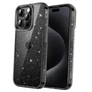 Glitter Case for iPhone 15 Pro Max 6.7-Inch, Bling Sparkle Shockproof Black
