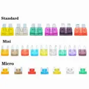 120PCS Standard/Mini/Micro 2 Blade Fuse Auto Car Motorcycle Assortment Fuses Kit