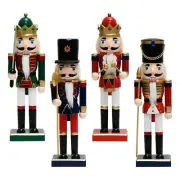 Christmas Decoration Wooden Nutcracker Height 25.5cm Sculpture Standing