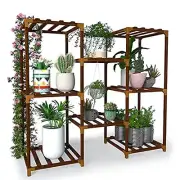 Plant Stand Indoor, Outdoor Wood Plant Stands for Multiple Plants, Square