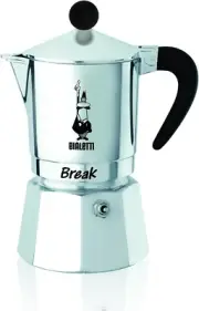 Bialetti Break Coffee Maker, 6 Cup, Black