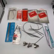 Mixed Lot of Circular Knitting Needles New and Used with Others