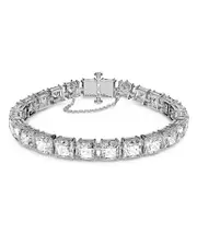 Swarovski Matrix Square Crystal Flex Bracelet in Rhodium Plate