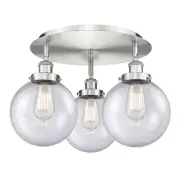 Innovations Lighting 916-3C-12-20 Canton Flush Canton 3 Light - Nickel