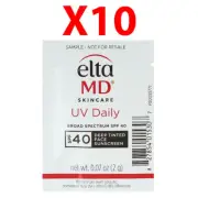 Elta MD UV Daily Deep Tinted Broad Spectrum SPF 40 Sunscreen 0.07oz/2g SET OF 10