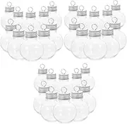 Anneome Fillable Clear Plastic Ball 30 Pcs Christmas Spherical Bottle The Pet Candy Hanging Bell Booze Ball
