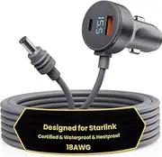 Power Cable Cigarrete Lighter Adapter for Starlink Mini, 10FT/3M