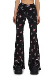 [Club Exx] Celestial Groove Sequin Flare Pants