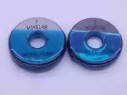 NEW M14 X 1 6g SOLID THREAD RING GAGES 14 1.0 GO NO GO P.D.'S = 13.324 & 13.206