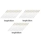 10x Grilling Kabob Skewers Wood Handle Stainless Steel Reusable Shish Kebob