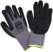 Aeroflow Mechanic Gloves Medium Nitrilefoam 1 Pair Black Work Shop - AF98-2220