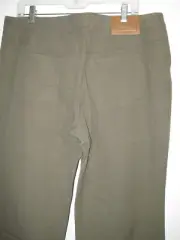 NEW. Escada Womens 46 EU Classic Gaberdin Straight Leg Pants. Gray/Green.13US