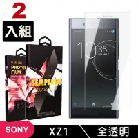 在飛比找momo購物網優惠-SONY XZ1 最頂級鋼化膜 透明高清 9D 9H 二入組