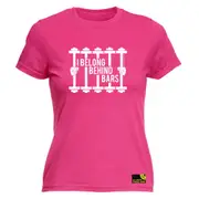 Gym Swps I Belong Behind Bars Dumbell - Funny Novelty Womens T-Shirt T Shirt Tshirt