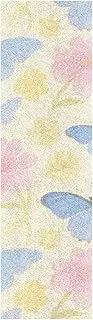 Amooorous Blue Butterflies and Pink Flowers Decorative Grip Tape roll Skateboard Tear-Proof Scooter Griptape Anti-Tearing mini Cruiser Skateboard Grip 33×9 Inch