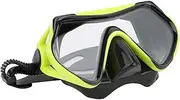 Silicone Adults Snorkeling Goggles Toughened Glass Large View Swimming Glasses Diving Equipment (Yellow Black)