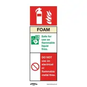 Sealey Safe Conditions Safety Sign - Foam Fire Extinguisher - Rigid Plastic SS30