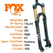 Fox 2014 TALAS 32 Fork KASHIMA 29in F-S 120mm CTD 15QR 1.125 44mm Rake AM