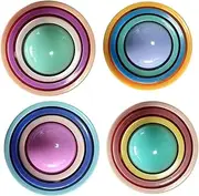 Fidget Toys Adults 4 Pack Sensory Toys Pack for Kids Finger Gyro Fidget Rotating Sliding Toy Gift for Boys Girls Teens ADHD Autism Stress Relief Finger Toys Random 4 Color