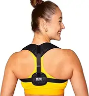 The BEST BACK brace Posture Corrector for Men and Women, Adjustable Back Support Brace, Washable - Helps Relieve Back Pain and Neck Pain - Promotes Good Posture - Includes Travel Bag and Instructions