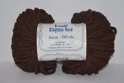NEW VINTAGE DARK BROWN BRAIDED ELEGANCE CORD 6mm 100yds - CRAFT MACRAME