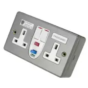 Timeguard 13A 2 Gang Active RCD Socket Metal Clad