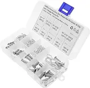 Cabilock 100pcs Wave Pin Positioning Pin Automotive Cotter Pins Round Clevis Pins Watch Cotter Pins Assortment Cotter Pins for Trailer Hitch Trailer Pin R Clip Hitch Pin Carbon Steel Silver