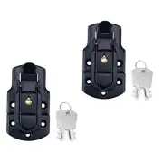 2pcs Box Case Latch Hasp Retro Style Hasp Latch Antique Brass Latch Hasps Black