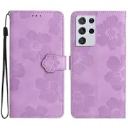 Cell Phone Cover Shell for Samsung Galaxy S21 Ultra 5G ,Stands Imprinted PU Leather Wallet Case