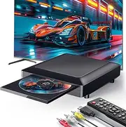 Ceihoit Mini DVD Player for TV HDMI/AV Output with Cable Included, HD 1080P Upscaling, USB Input, All Regions Free, Error Correction, Integrated PAL/NTSC System, DVD CD Player
