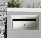 Sandleford 350mm Polished Silver Front Open Brick Insert Letterbox A4 Mail