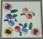 Distinctive Pieces Floral PANSY QUILT BLOCK 12" x 12" APPLIQUE PATTERN