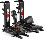 RACGTING Hotas Mount,Installation-free Joystick Mount for Flight Sim Game Throttle and Hotas Systems,Hotas Desk Mount with Installation Bolts ＆ Install Manual (2 PCS Black)