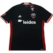 DC UNITED 2016/17 HOME (2XL,XL,L,M) ADIDAS BLACK SH/SLEEVE USA MLS SOCCER SHIRT.