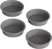 KEYFIVE Silicone 5 Inch Cake Pan Round, Set of 4 Silicone Small Cake Pans Round 5 Inch, Nonstick Smash Cake Pans, Quick Release 5 IN Cake Pan for Baking Small Cakes