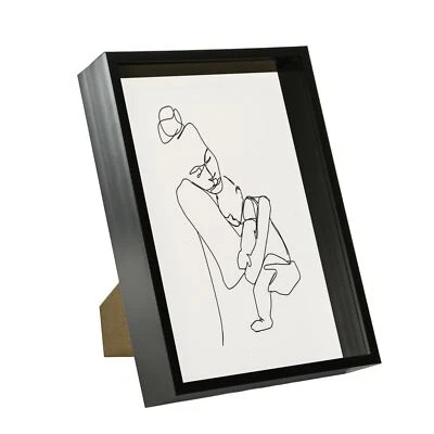 3D Deep Box Photo Frame Picture Display Shadow A4 (8 x 12") Black