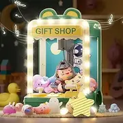 Claw Machine for Kids with Lights, Mini Candy Machine Toys for Girls, Boys Arcade Game Machines with Squishies Toys, Vending Machine, Adjustable Sound, Birthday Gifts(Blue Bear)