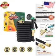 75 FT Lightweight Expandable Garden Hose with No-Kink Flexibility & Brass Fit...